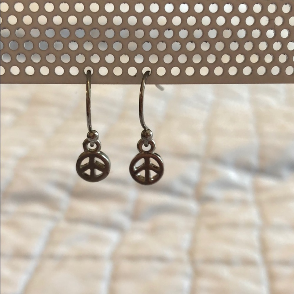 Claire’s Peace sign earrings w/ backings